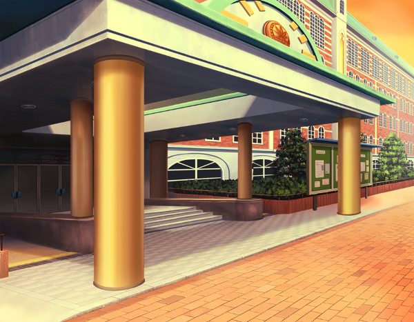 清月女学院 高等部校舎 昇降口前