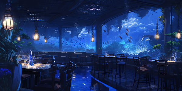 水族館 カフェテリア